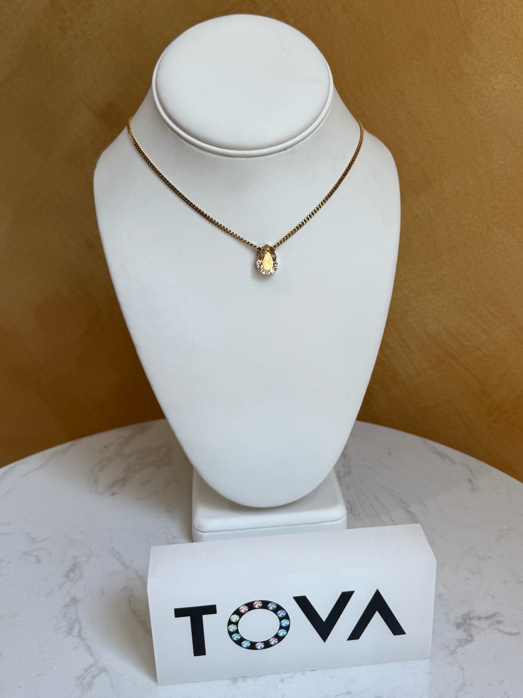 Tova New Arrival Lumi Necklace In Golden Shadow.